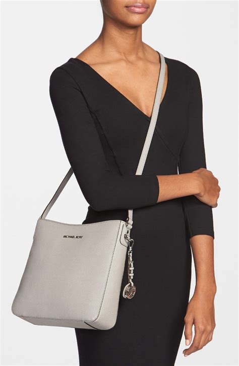 michael kors beighbag|michael kors grey crossbody bag.